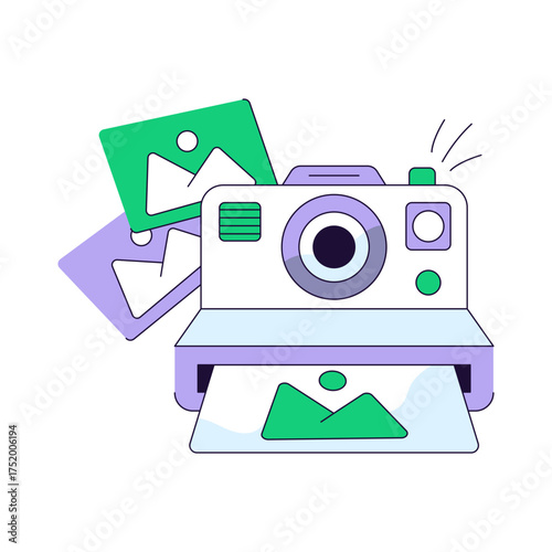 Premium download illustration of instant camera