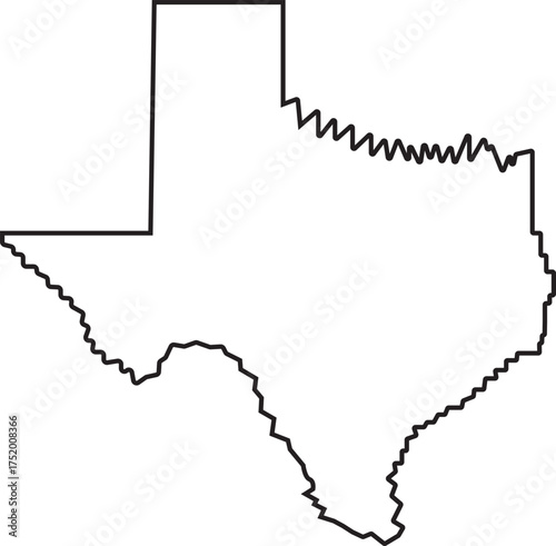 Texas State National Flag Map 