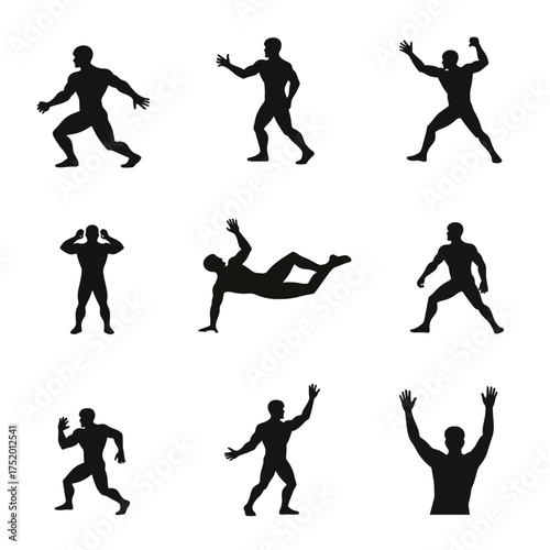 Wrestling moment suitable for sports designs, posters, flyers, website graphics, or sportsthemed promotional materials.
