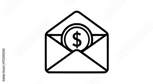 Mail with dollar inside