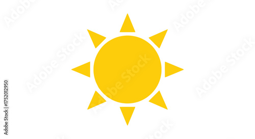 Radiant symbol of summer warmth and optimistic sunshine vector illustration