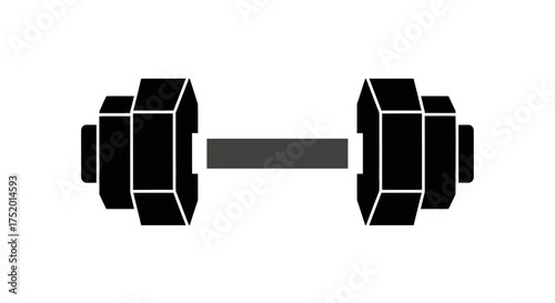Weightlifting dumbbell graphic illustration for gym workout and fitness concepts design