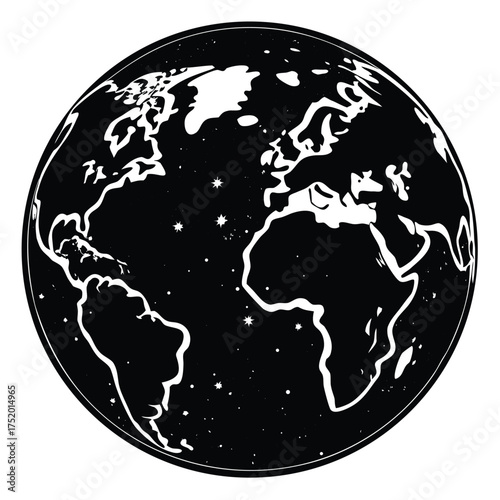earth globe vector illustration