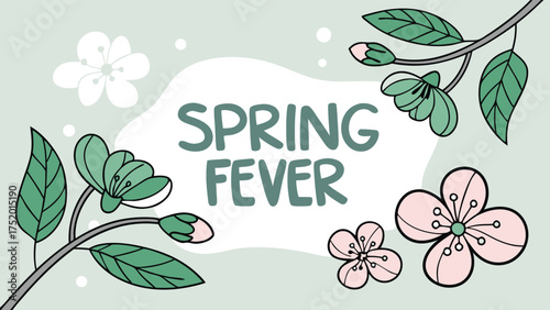 Embrace Spring Fever with this charming floral design, perfect for seasonal promotions and cheerful greetings, adding a touch of whimsy!