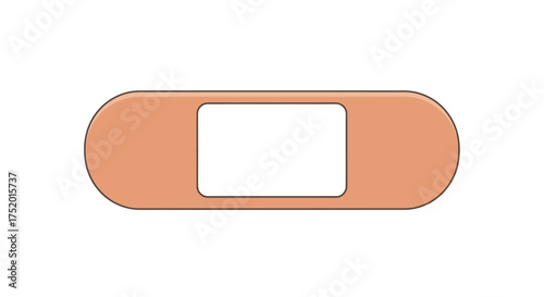 Illustration of an adhesive bandage for wound care and protection against infections, a basic