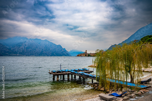 Blick auf Malcesine am Gardasee