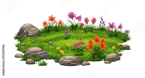 Rocks with flowers