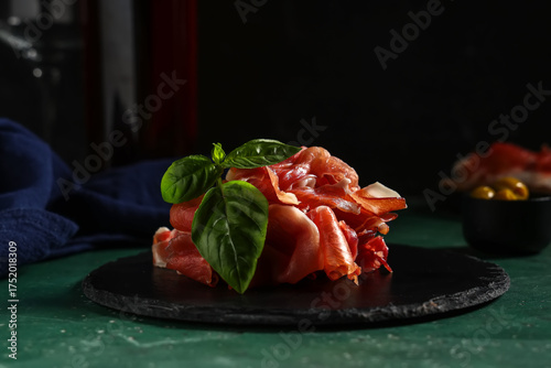 Gourmet prosciutto ham with...