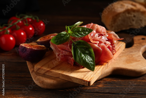 Board with delicious prosci...