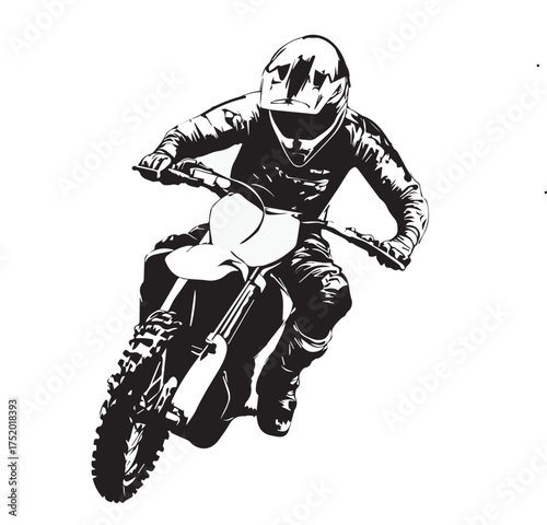 motocross rider vector