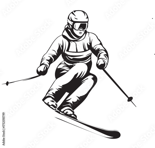 skier on a ski