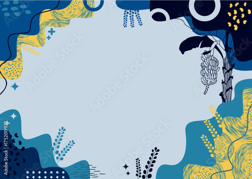 Background aesthetic abstract ,leaf background, hand drawn minimal background
