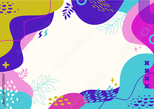 Background aesthetic abstract ,leaf background, hand drawn minimal background