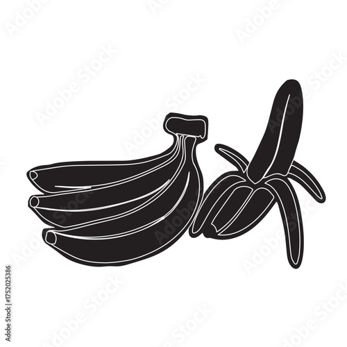 Banana Fruit Silhouette Graphic