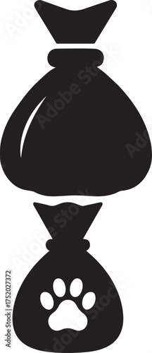 Dog Waste Bag Silhouette