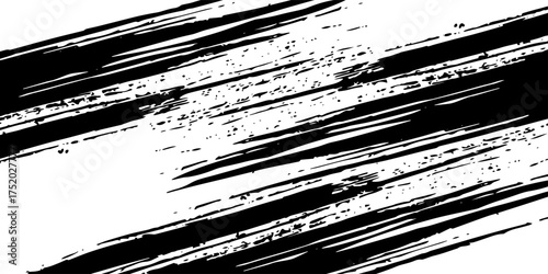 black white brush pattern car sticker banner abstract sporty lines black white color combination grunge brush pattern modern racing motorsport design.