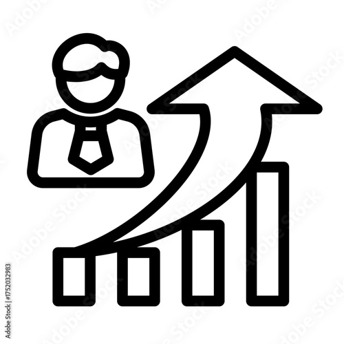 Self Development Competency Improvement icon from the Personal Growth icon collection (Outline Style)