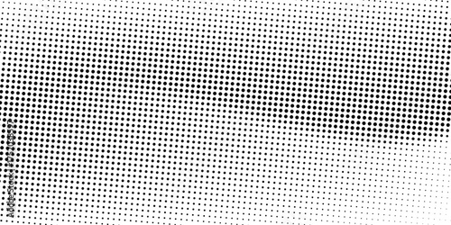 Grunge halftone gradient background. Faded grit noise texture. White and black sand wallpaper. Retro pixelated backdrop. Anime or manga style comic overlay. Vector graphic design textured template