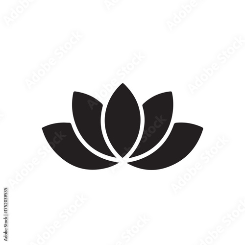 Simple Water Lily or lotus Minimalist Symbol