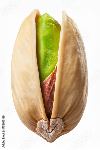 Stunning close-up of pistachio kernel fostering empathy and responsibility toward nature and eco-friendly dietary choices worldwide
