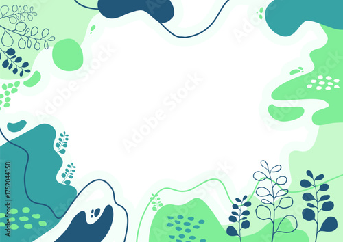 Background aesthetic abstract ,leaf background, hand drawn minimal background