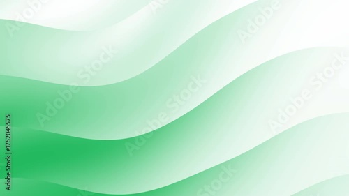Wavy green bands fading to white abstract backdrop suitable for backgrounds, digital art, presentations, prints, websites, and graphic designs.