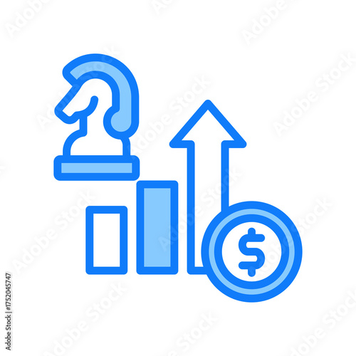 Growth Strategy blue icon 