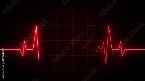 Love heartbeat ekg animation on black background. monitor showing heart pulse motion graphics. electrocardiogram line showing video footage.