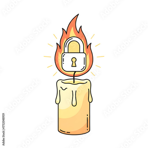 Security Candle – Vintage Privacy Icon