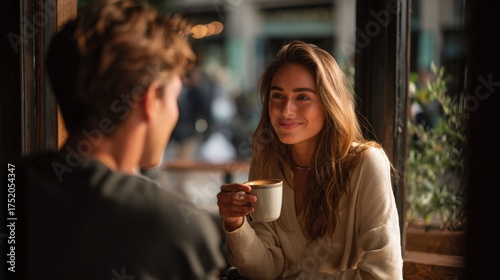 Couple sharing coffee