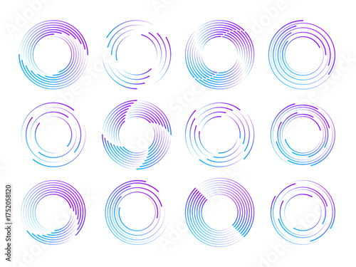 Dynamic spiral logo with glowing lines, abstract round patterns, and vibrant radial energy.