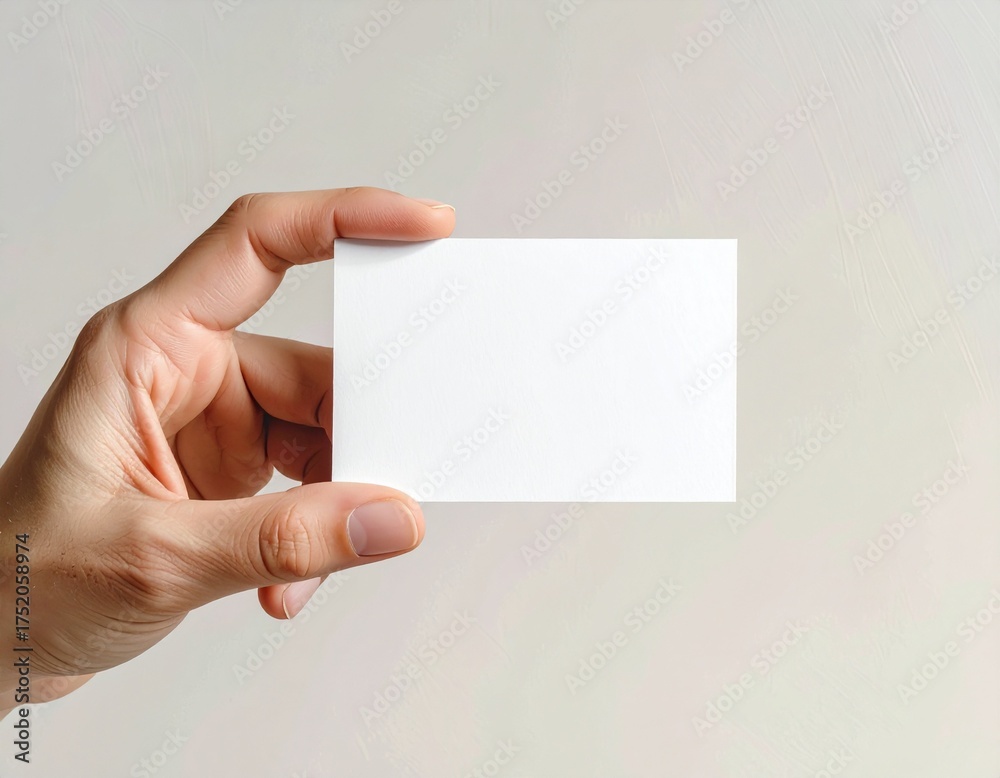 Obraz premium Hand holding a blank card 