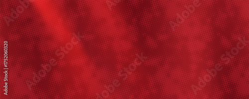 Red diagonal geometric shapes with halftones. Modern fiber texture. Suitable for booklets, brochures, banners, posters, pamphlets, covers, and backgrounds. Vector illustration