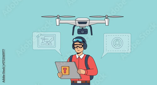 Drone delivery service with modern technology and efficiency.