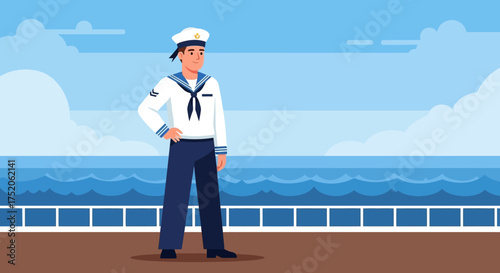 Sailor on Deck - Maritime Adventure and Seafaring Life.