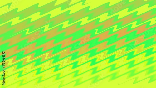 Diagonal zigzagging stripes of green, yellow, and tan colors, perfect for backgrounds, packaging designs, textiles, and stationery products.