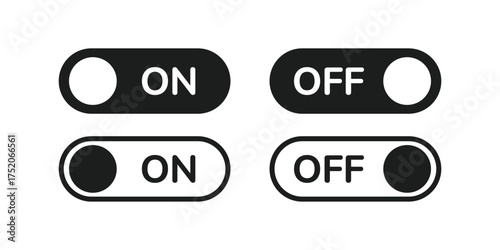Start and shut down button symbol. On and off icon. Switch on switch off icon