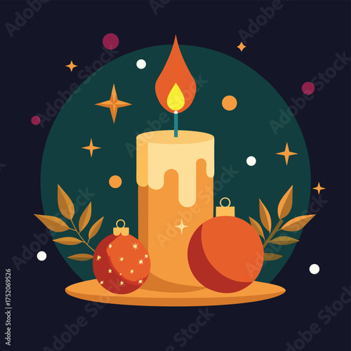 christmas candle and candles