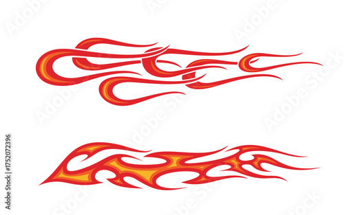 Fiery Design: A vibrant, energetic depiction of flames, captured with dynamic swirls of orange and red hues, igniting a sense of passion and action.