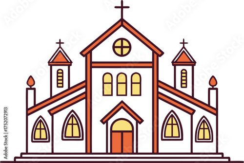 All Saints Day Illustration. Christian Holiday Design. Religious Celebration Artwork. Holy Day Illustration. Candle and Cross Design. Spiritual Holiday Artwork. Faith and Remembrance Illustration