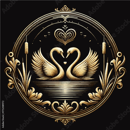 golden heart with crown