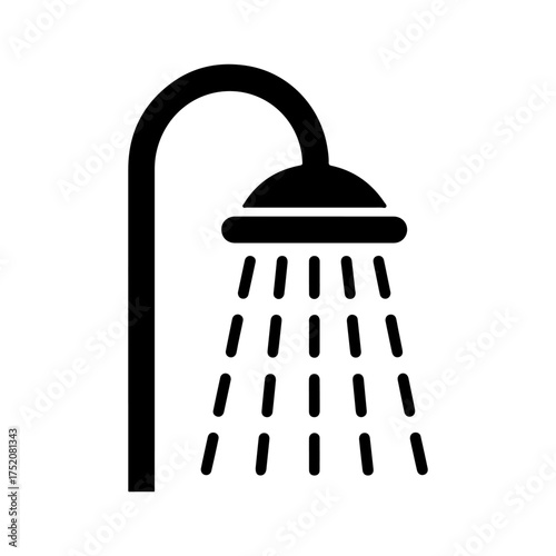running shower water icon vector