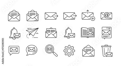 Handshake line icon set. Business agreement, partnership, and successful deal concepts. Vector symbols for contract signing, financial deals, negotiation, and communication.