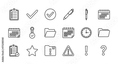 Fitness and gym line icons set. Workout, exercise, healthy lifestyle symbols. Sport equipment for training, cardio, weight loss, bodybuilding. Vector pictograms collection.