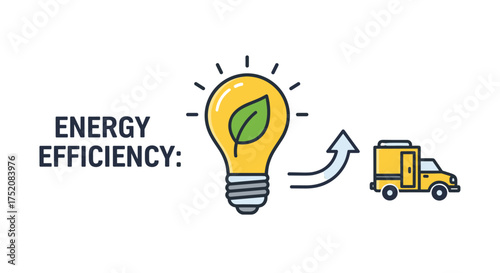 Energy efficiency in logistics and transport. Green energy concept for delivery. Eco-friendly electric vehicle innovation. Sustainable power for transportation business.