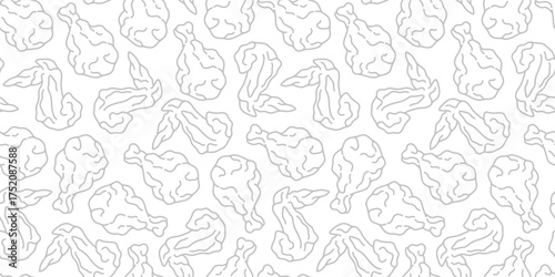 fried chicken seamless pattern background. doodle fried chicken pattern background. Fried chicken doodle pattern. fast food background. Chicken leg pattern. Chicken wings pattern. chicken drumstick.