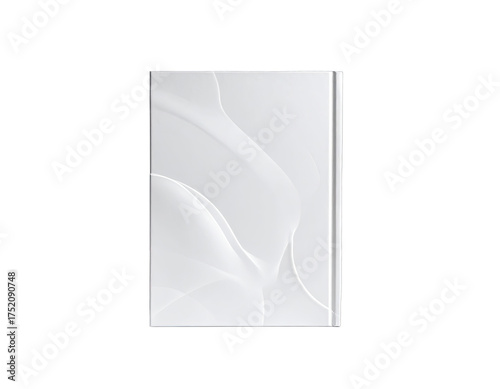 Abstract white waves on clear rectangle shape
