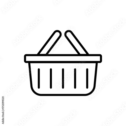 grocery Shopping and Commerce Line Icons Collection