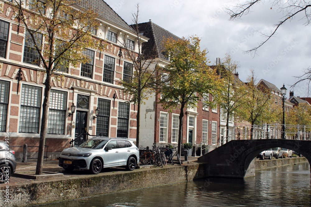 Naklejka premium Oude Delft, Delft, Netherlands.