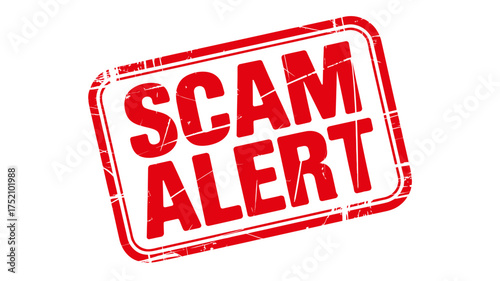 Vector art of scam alert rubber stamp effect